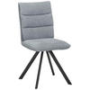 STUHL beflockt Blau, Grau, Schwarz  - Blau/Schwarz, Design, Textil/Metall (47,5/92/59cm) - Cantus