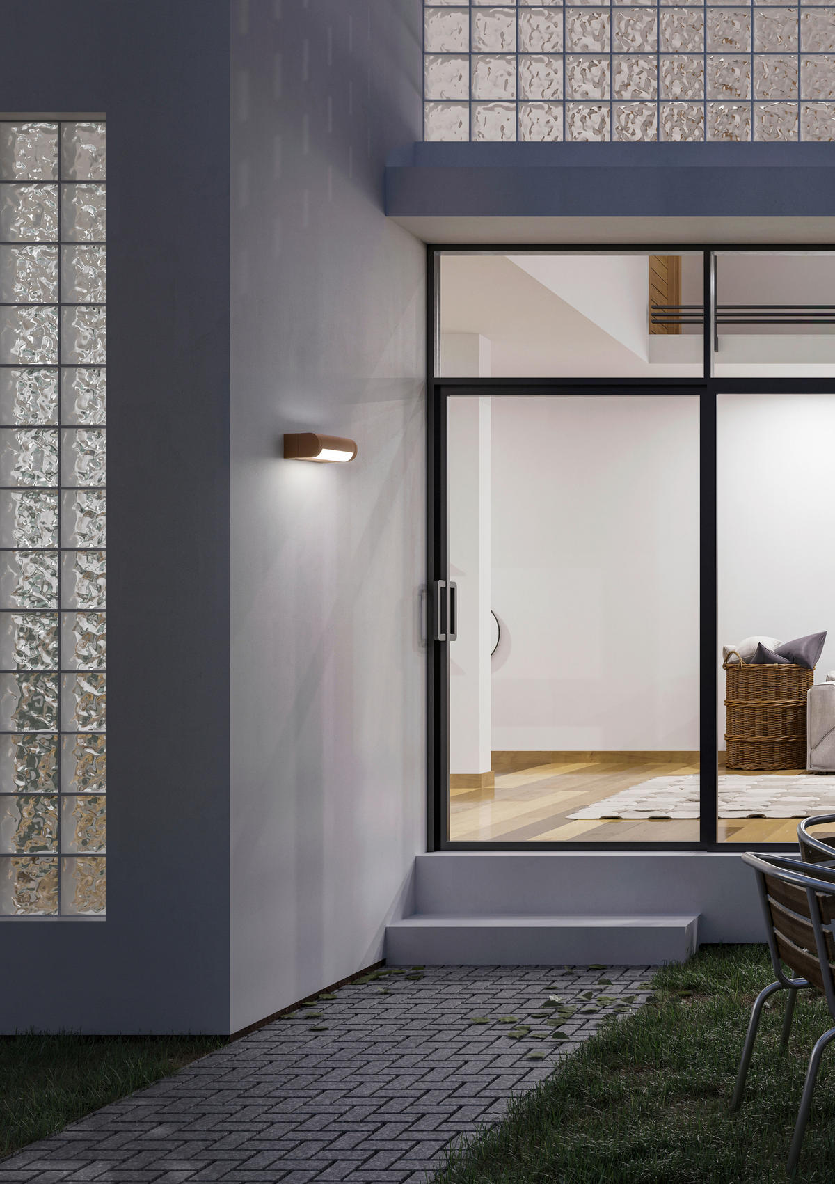 ZUNANJA STENSKA SVETILKA  Wild   17.5/11/6 cm          - temno siva/bela, Basics, kovina/umetna masa (17.5/11/6cm)