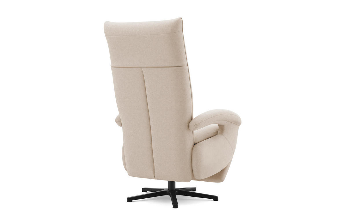 SESSEL in Flachgewebe Creme  - Creme/Schwarz, KONVENTIONELL, Textil/Metall (74/112/82cm) - Sit & More