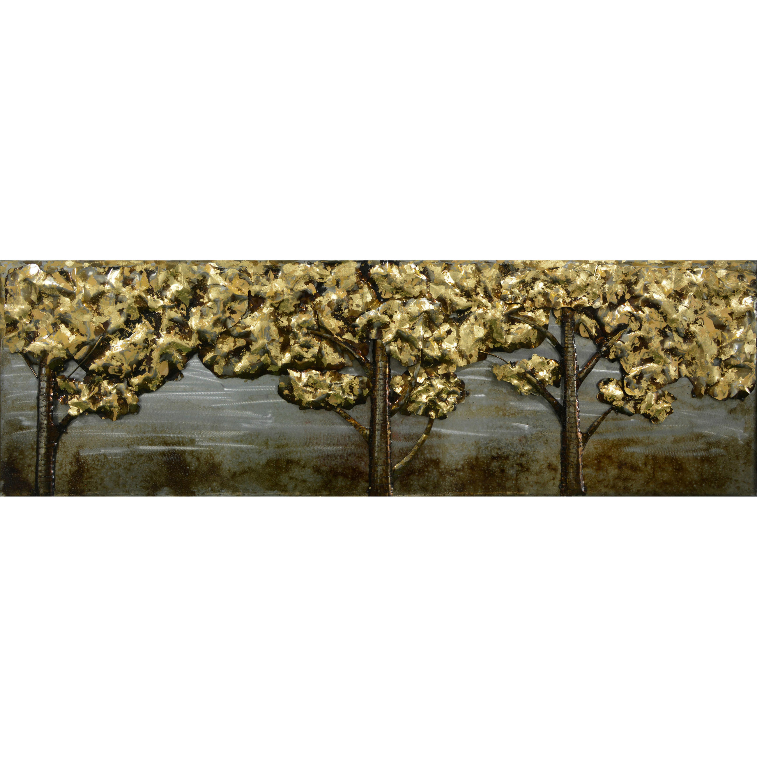 Monee Metallbild Gold 55x180 cm