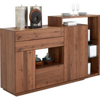 HIGHBOARD  198/119/46 cm 2 Schublade(n)  - Nussbaumfarben/Grau, Natur, Holz/Holzwerkstoff (198/119/46cm) - Anrei