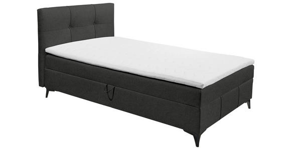 BOXBETT 120/200 cm  in Anthrazit  - Anthrazit, Basics, Holzwerkstoff/Textil (120/200cm) - Xora