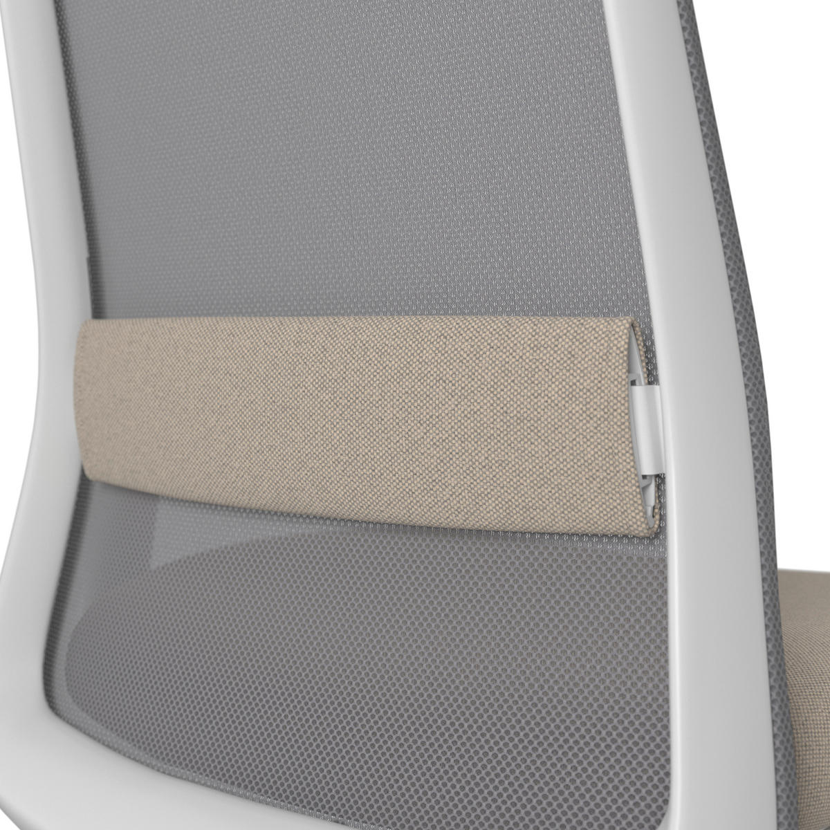 DREHSTUHL Grau, Weiß, Beige  - Beige/Weiß, MODERN, Kunststoff/Textil (70/103-115/70cm)