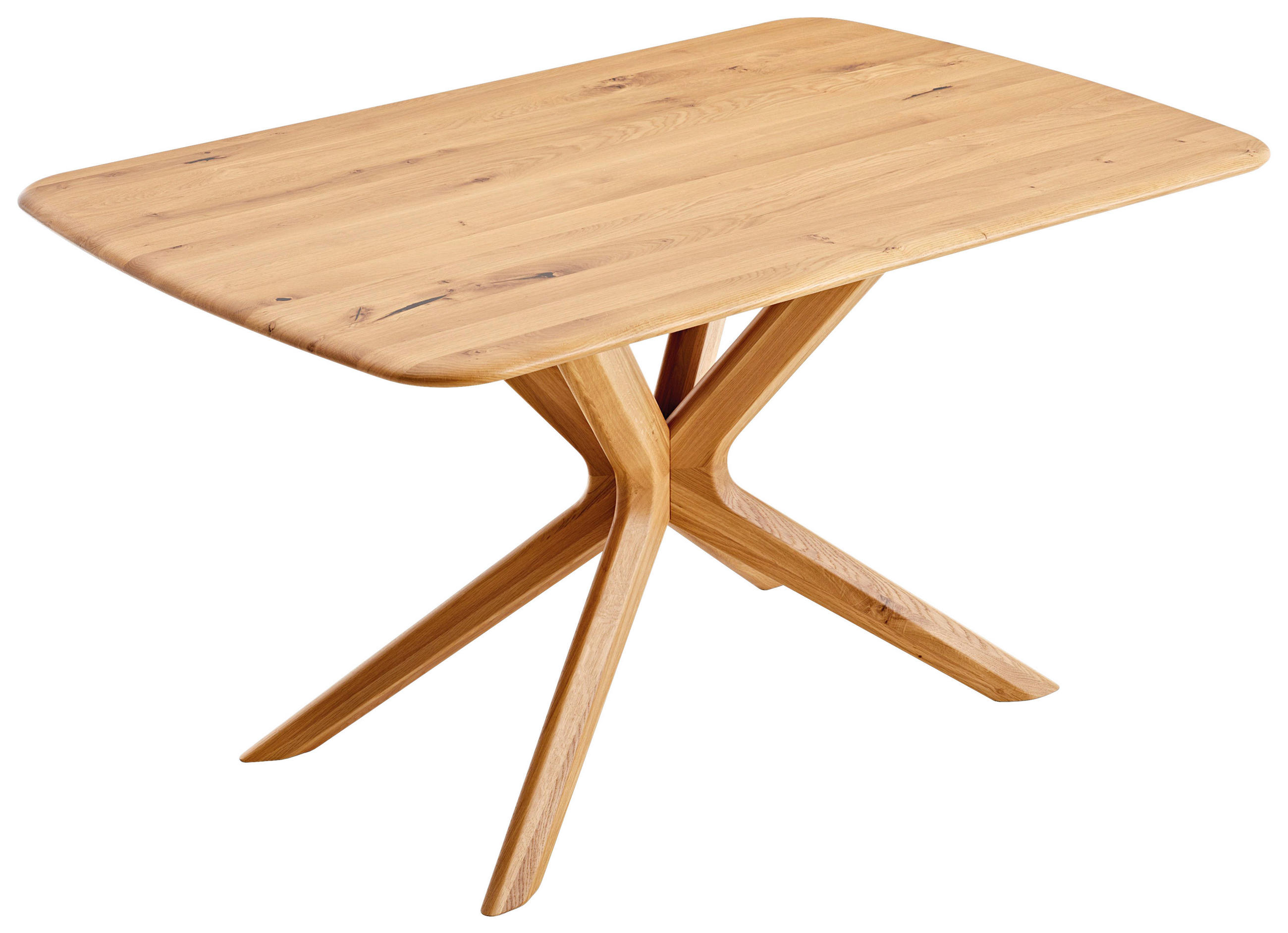 ESSTISCH Wildeiche massiv Wildeiche  - Wildeiche, Design, Holz (140/90/76cm) - Koinor