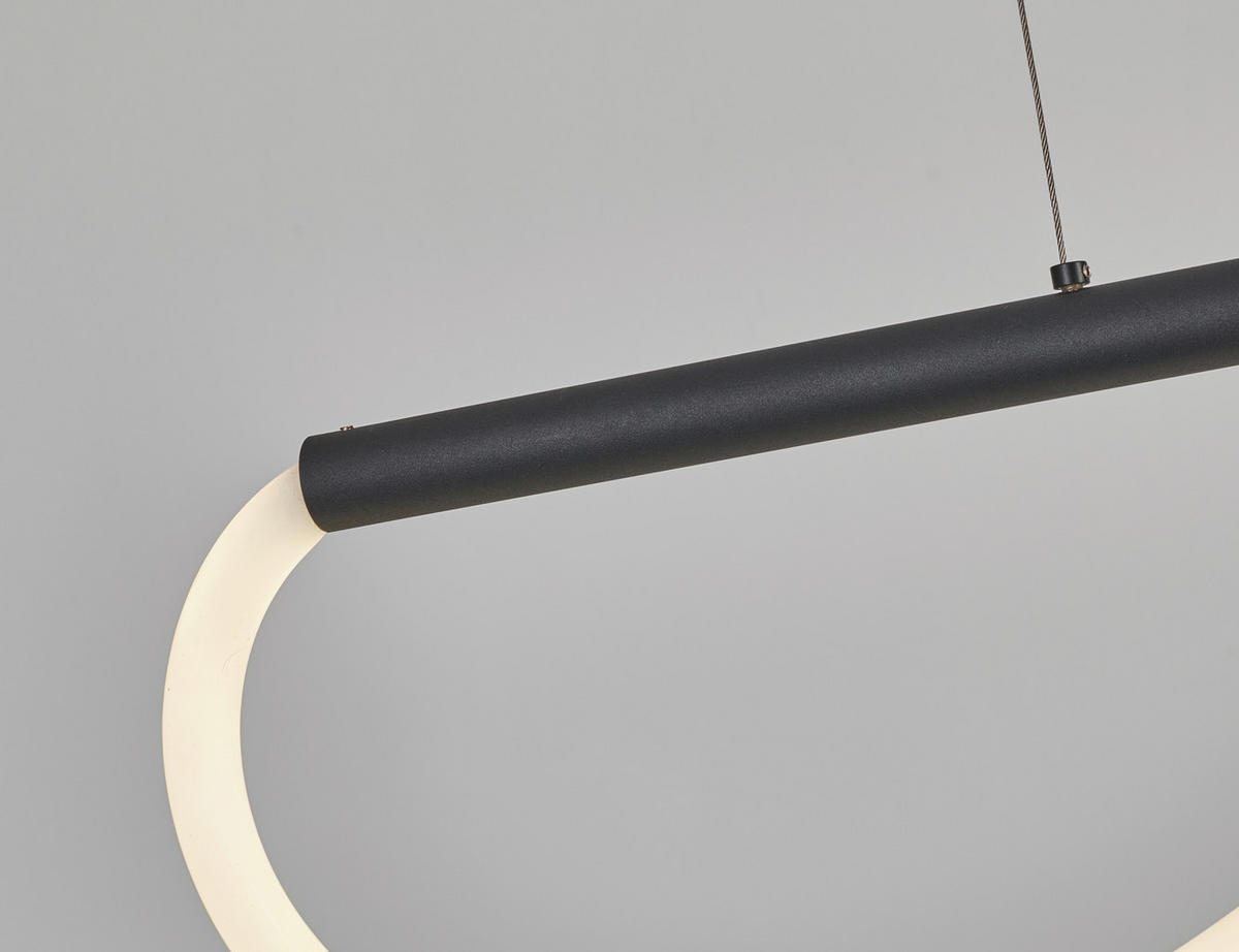 LED-HÄNGELEUCHTE Meleca  130/100/15 cm  - Schwarz, Design, Metall (130/100/15cm)