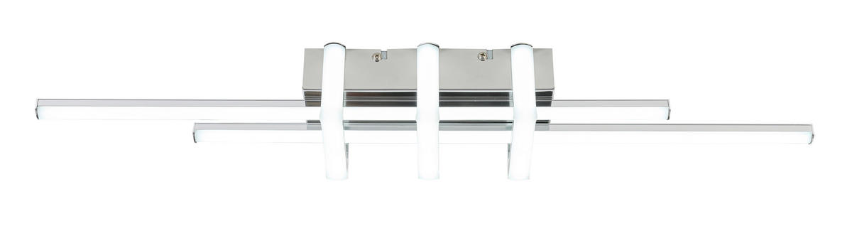 DECKENLEUCHTE 18 W    62/10,5/8 cm  - Chromfarben, Trend, Kunststoff/Metall (62/10,5/8cm) - Collett's Monde