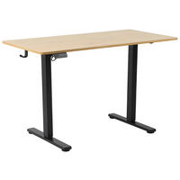 SCHREIBTISCH 120/60/73-118 cm Schwarz, Eichefarben elektrisch höhenverstellbar  - Eichefarben/Schwarz, Design, Holzwerkstoff/Metall (120/60/73-118cm) - Carryhome