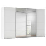 SCHWEBETÜRENSCHRANK 360/236/68 cm 4-türig Weiß  - Alufarben/Weiß, Basics, Glas/Holzwerkstoff (360/236/68cm) - Novel