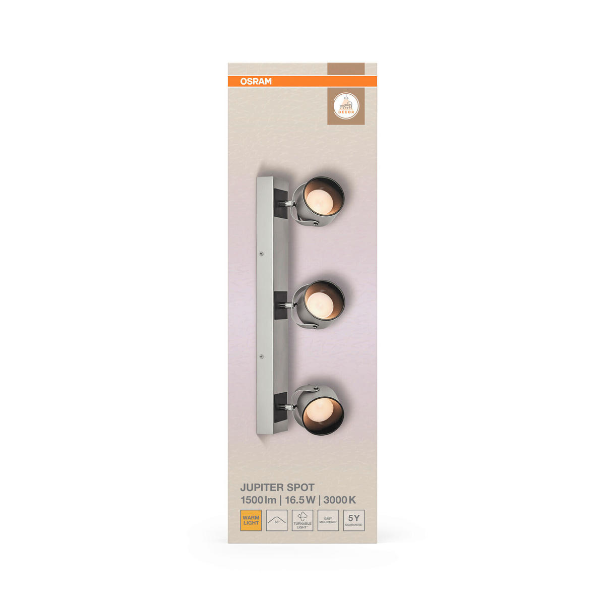 LED-STRAHLER 50/8,3/15 cm   - Silberfarben, Basics, Kunststoff/Metall (50/8,3/15cm) - Osram