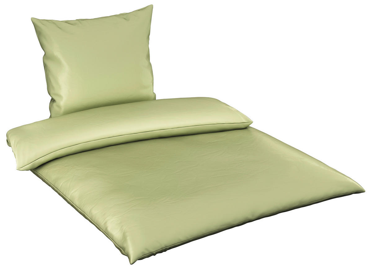 BETTWÄSCHE Segesta Satin 200/200 cm  - Hellgrün, MODERN, Textil (200/200cm) - Novel