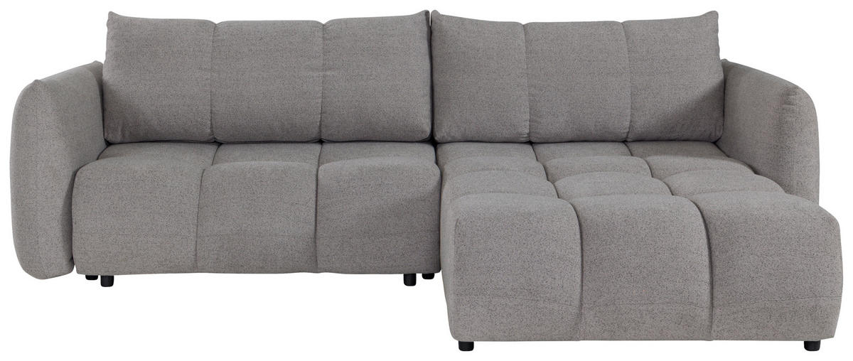 ROHOVÁ ROZKLÁDACÍ POHOVKA, plast, textil, kompozitní dřevo, šedá - šedá/černá, Konvenční, kompozitní dřevo/textil (273/188cm) - Livetastic