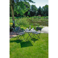BALKONSET  - Schwarz, Basics, Kunststoff/Metall (62/74/62cm) - Gardenson