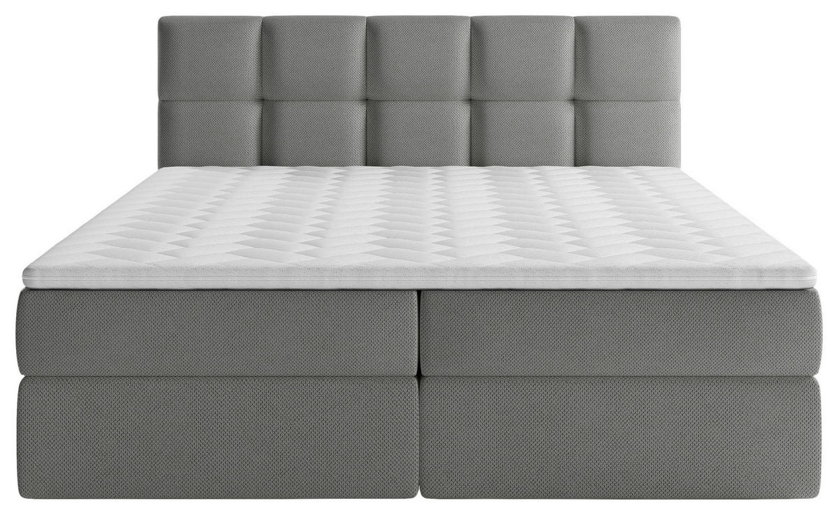 BOXBETT 140/200 cm  in Grau  - Schwarz/Grau, Modern, Holz/Holzwerkstoff (140/200cm) - MID.YOU
