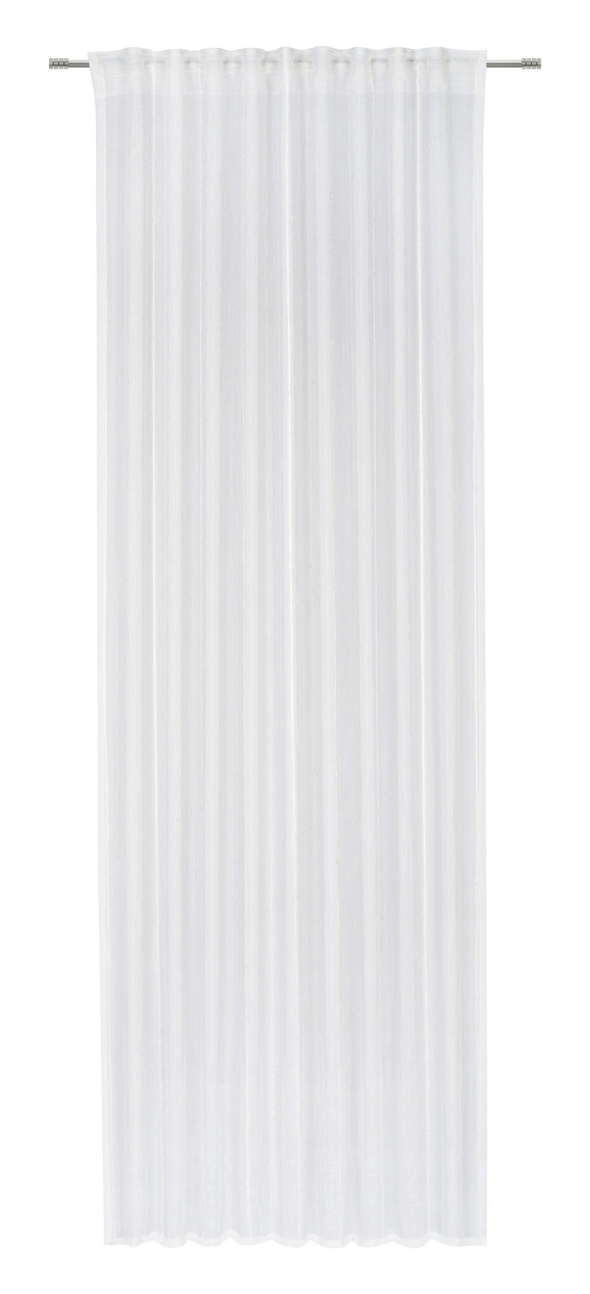 KONČANA ZAVESA  prosojno  140/280 cm   - bela, Basics, tekstil (140/280cm) - Esposa