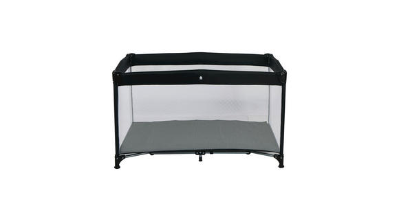 REISEBETT Schwarz - Schwarz, Basics, Kunststoff/Textil (120/60/74cm) - My Baby Lou