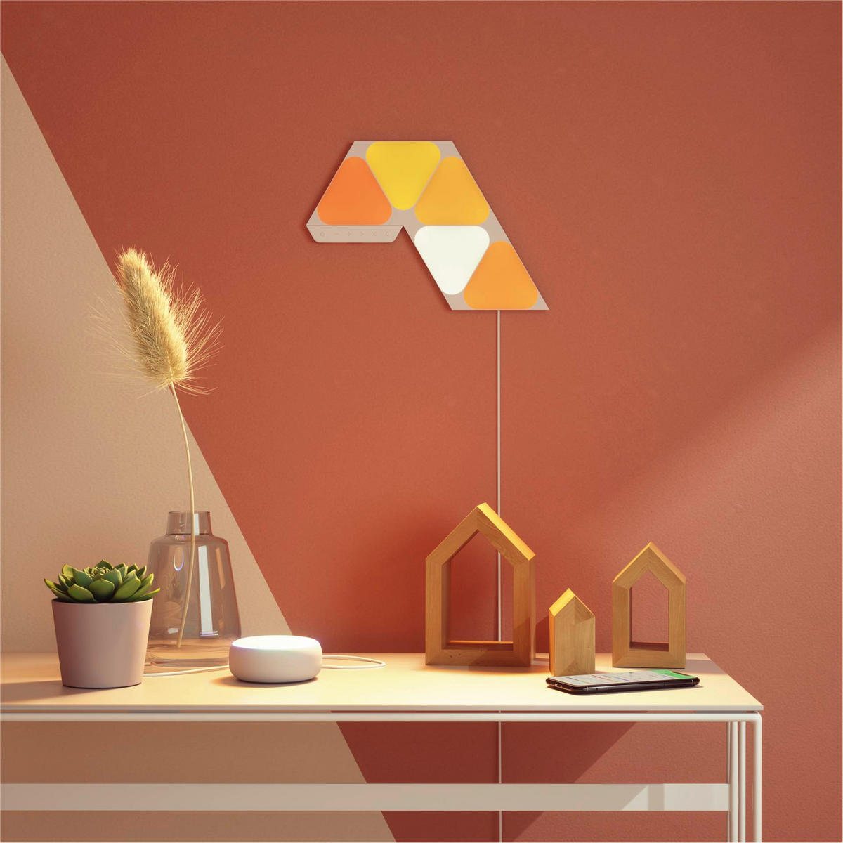 Nanoleaf Triangles 5er Mini NANOLEAF 10/11,5/0,6 cm   - Weiß, Basics, Kunststoff (10/11,5/0,6cm)