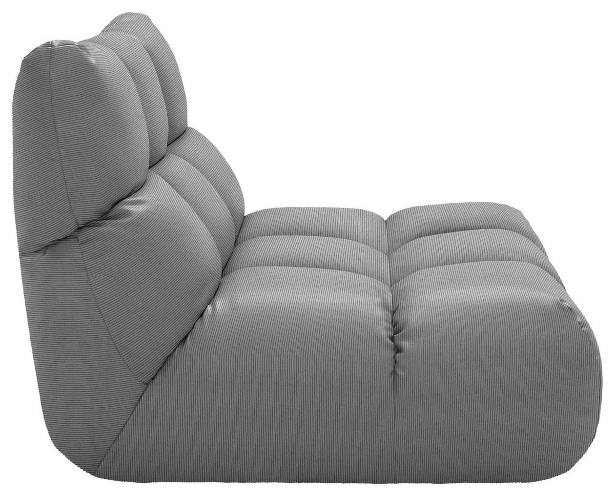 SESSEL Feincord Grau  - Schwarz/Grau, Design, Kunststoff/Textil (112/85/108cm) - Pure Home Lifestyle