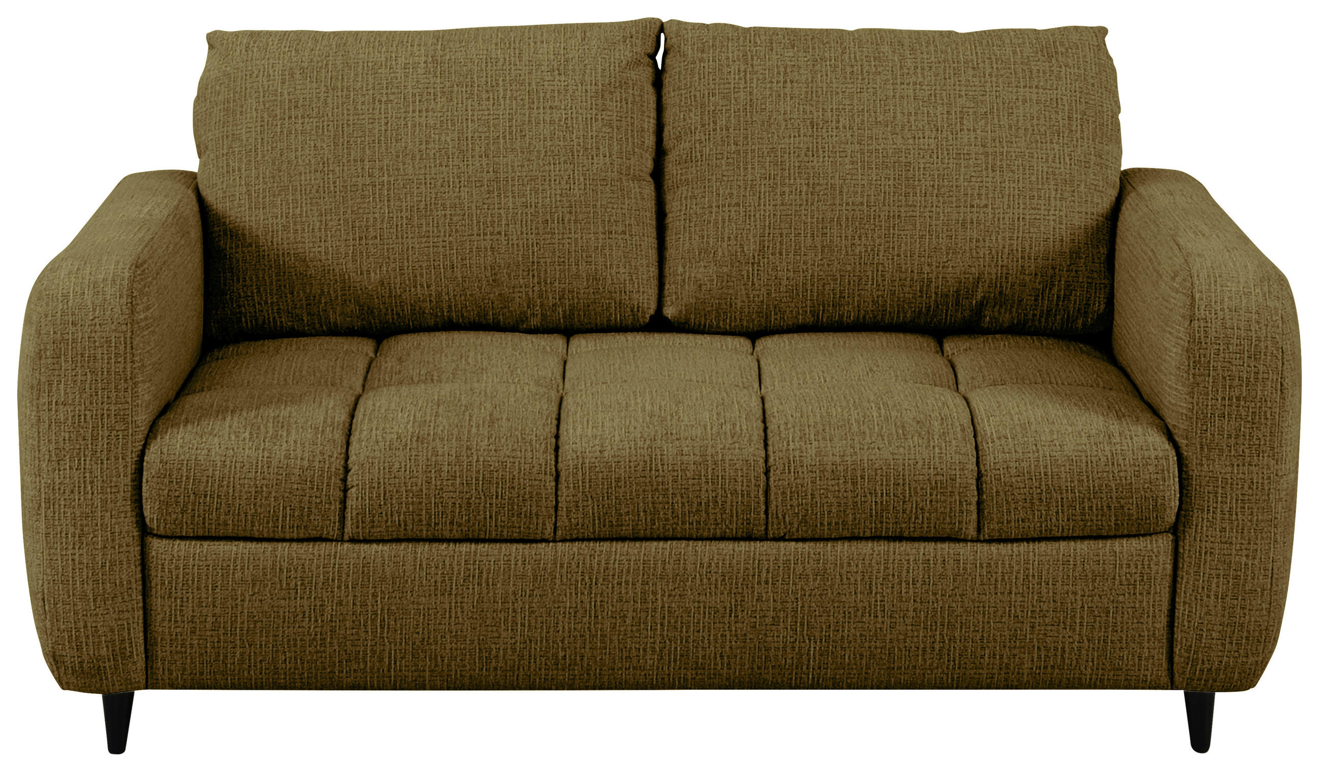 2-SITZER-SOFA Flachgewebe Olivgrün  - Schwarz/Olivgrün, MODERN, Holz/Textil (167/88/101cm) - Lomoco