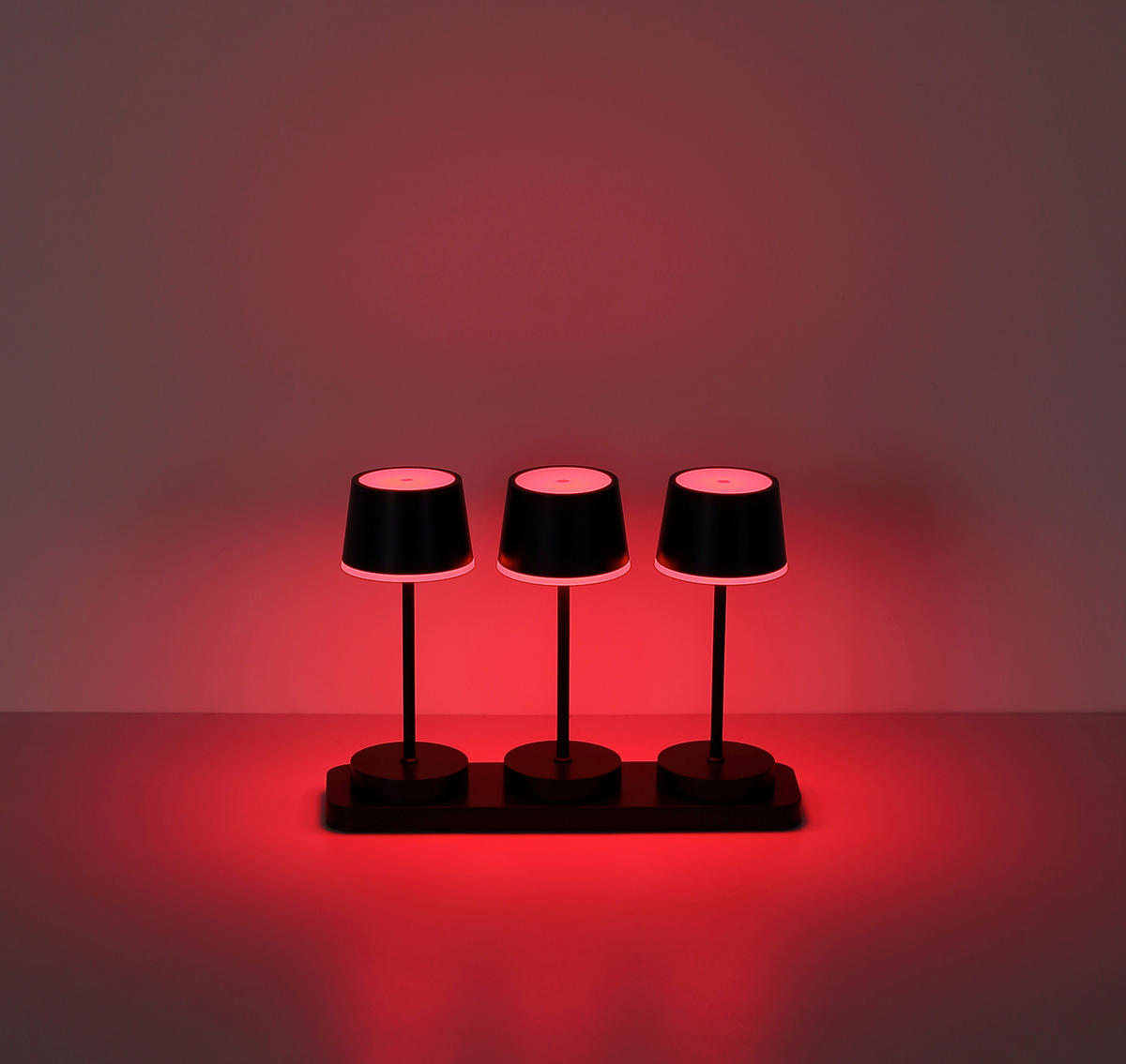 AKKU-TISCHLEUCHTE Dawson 8,3/20 cm  - Opal/Schwarz, Design, Kunststoff/Metall (8,3/20cm) - Globo