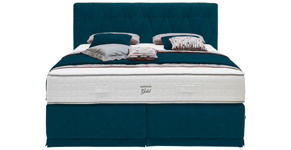 BOXSPRINGBETT 180/200 cm  in Petrol  - Petrol, KONVENTIONELL, Textil (180/200cm) - Ambiente