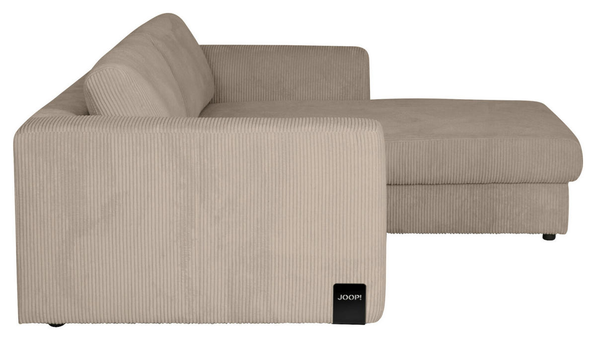 ECKSOFA JOOP Hellbraun Cord  - Hellbraun/Schwarz, KONVENTIONELL, Kunststoff/Textil (269/192cm) - Joop!