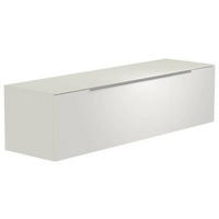 LOWBOARD  in 160/41/45 cm  - Weiss/Alufarben, Design, Glas/Holzwerkstoff (160/41/45cm) - Moderano
