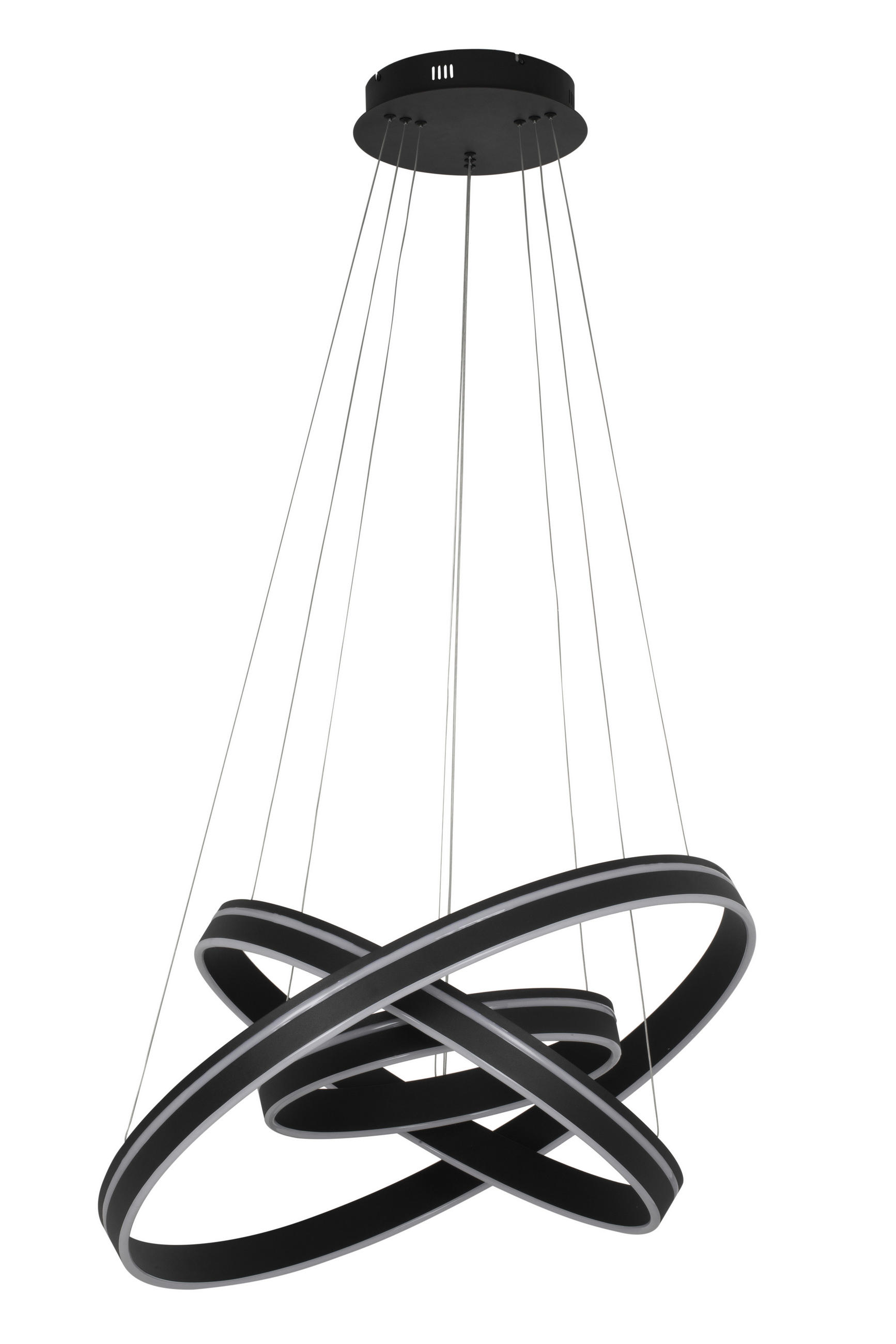 LED-HÄNGLAMPA Sattelite 80/200 cm  - vit/svart, Design, plast (80/200cm) - Dieter Knoll