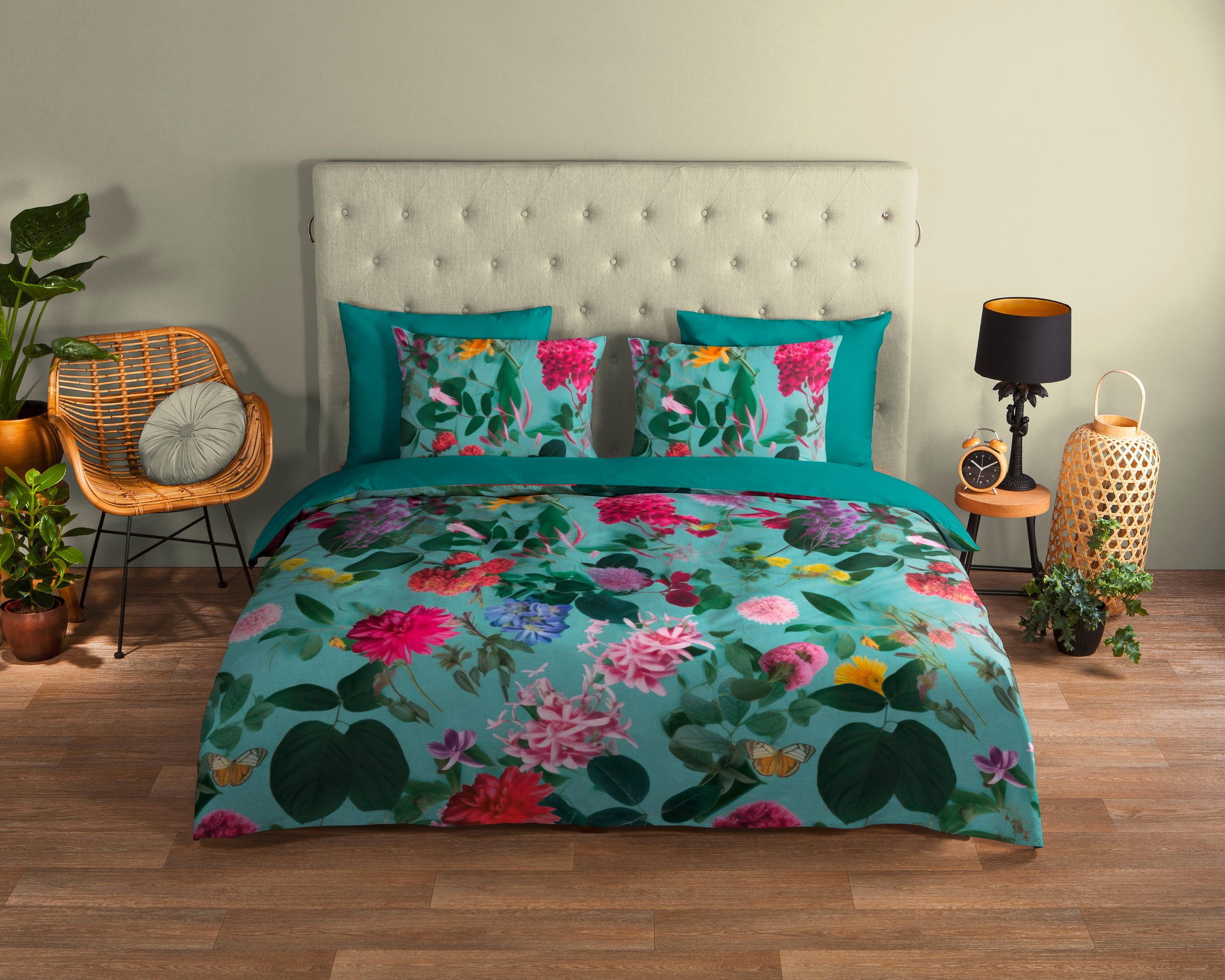 WENDEBETTWÄSCHE Good Morning Renforcé 140/200 cm  - Türkis, Design, Textil (140/200cm)