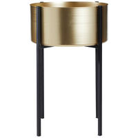 SAKSIJA ZA BILJE  metal  - zlatna/crna, Trendi, metal (39/55cm) - Ambia Home