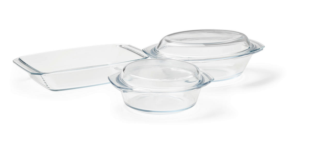 SET VASE PENTRU CUPTOR  5 piese  - străveziu, Basics, sticlă - Homeware