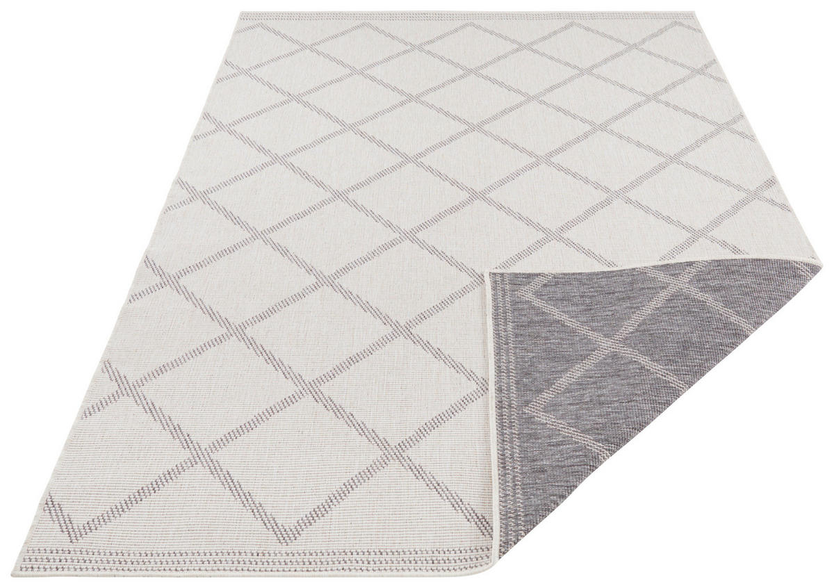 OUTDOORTEPPICH 120/170 cm Twin Supreme Creme, Grau  - Creme/Grau, Design, Kunststoff (120/170cm)