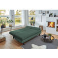 SCHLAFSOFA Cord Grün  inkl. Rückenkissen, Armlehnenkissen, Bettkasten, Schlaffunktion, Rücken echt, Liegefläche im Originalstoff  - Schwarz/Grün, KONVENTIONELL, Kunststoff/Textil (196/77/92cm) - Carryhome