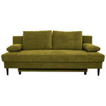 SCHLAFSOFA Webstoff Olivgrün  - Schwarz/Olivgrün, KONVENTIONELL, Holz/Kunststoff (199/88/88cm) - Carryhome