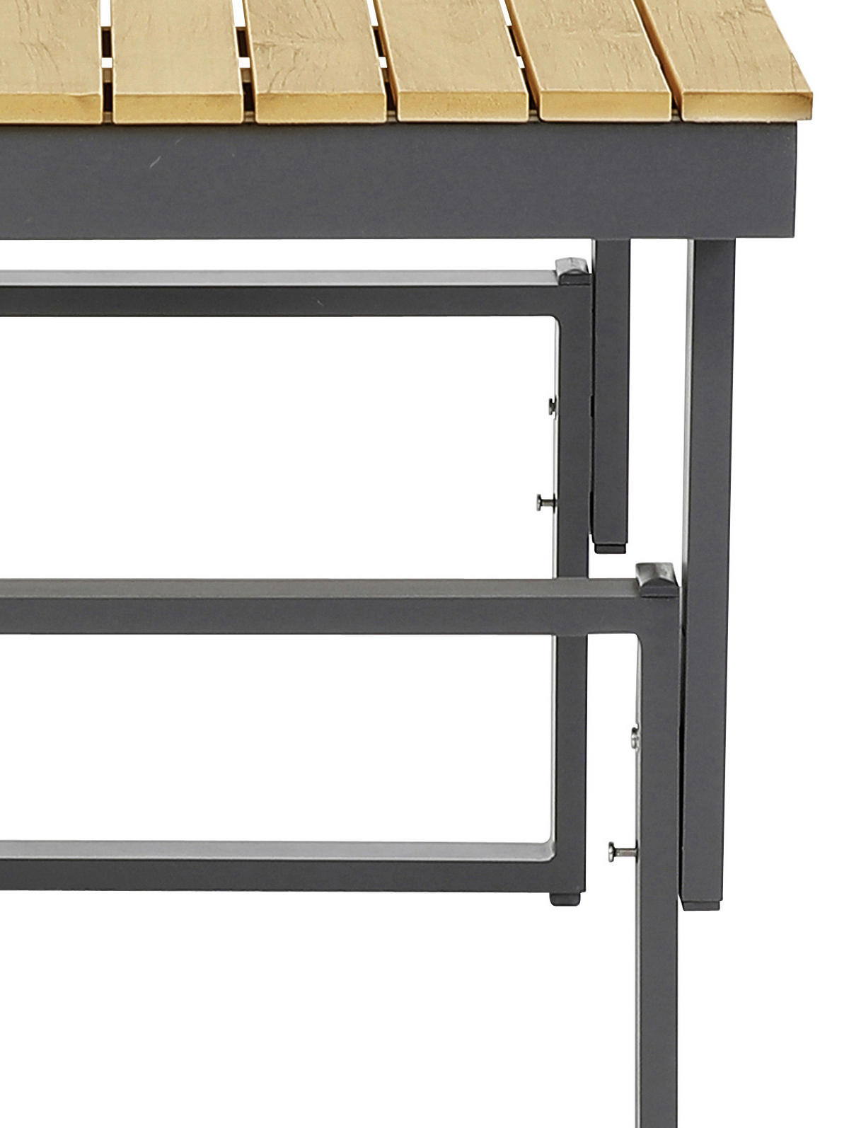 LOUNGEGARNITUR Akazie Hartholz Aluminium  - Anthrazit/Braun, MODERN, Holz/Textil (210/75/210cm) - Gardenson