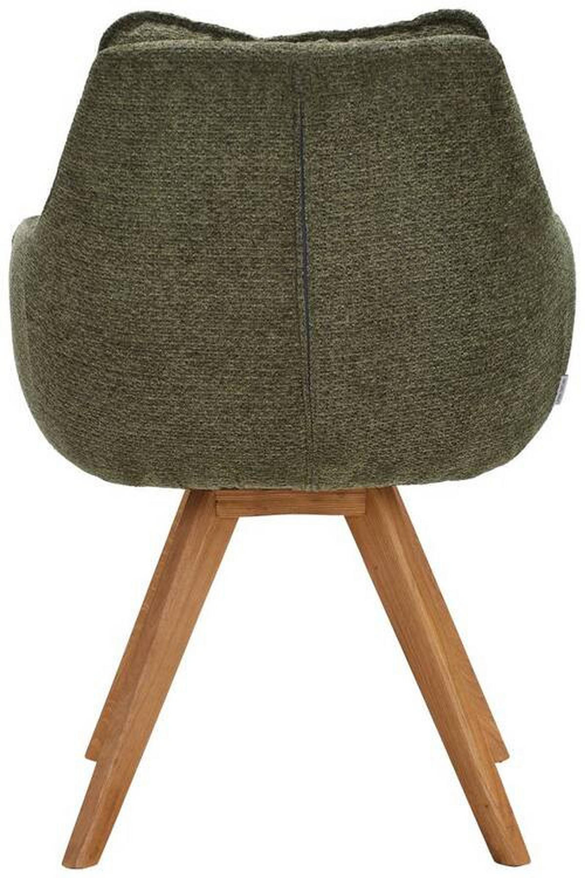 ARMLEHNSTUHL  in Chenille  - Eichefarben/Grün, KONVENTIONELL, Holz/Textil (59/86/69,5cm) - Linea Natura