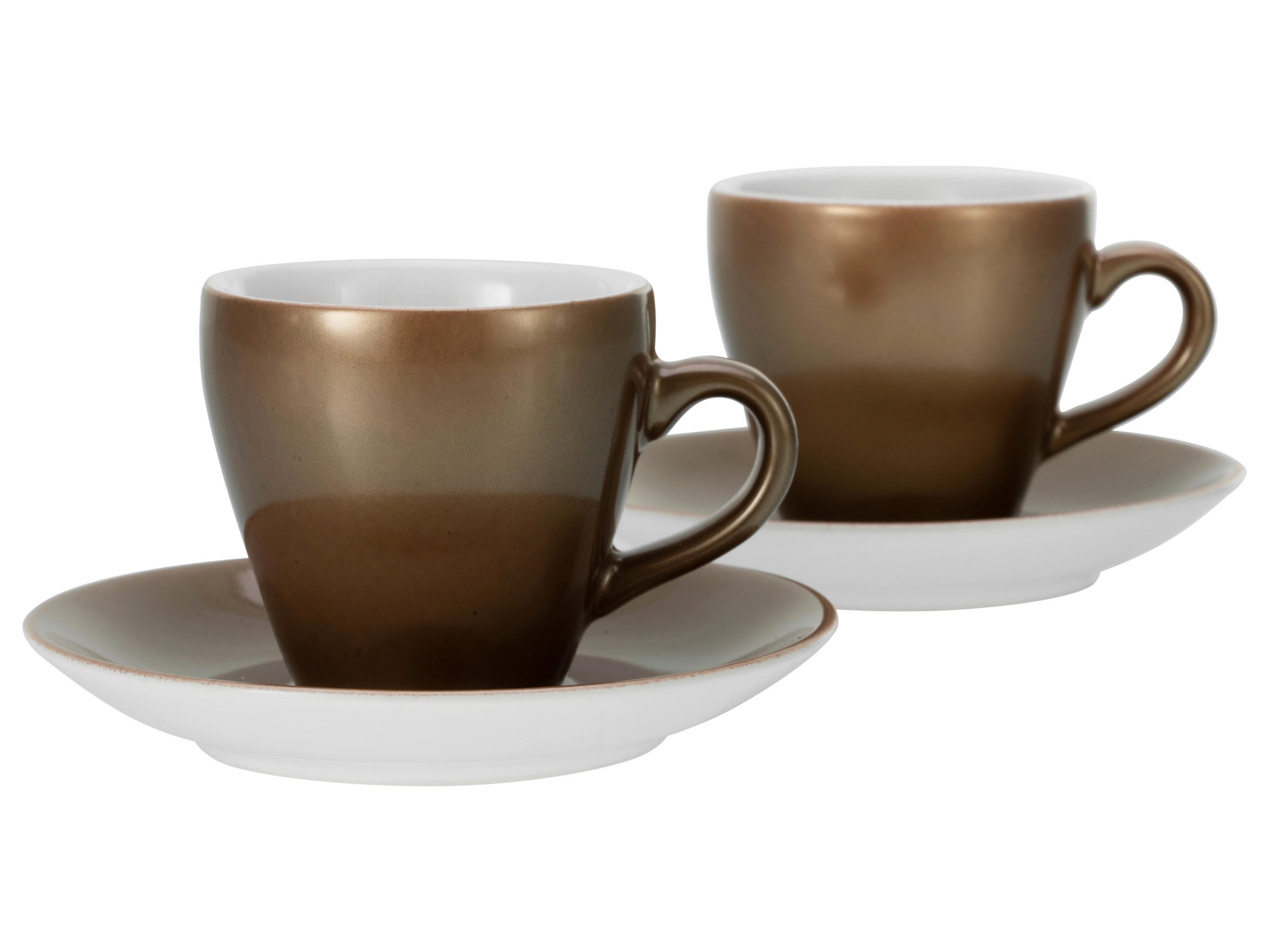 TASSENSET Golden Day white 4-teilig  - Goldfarben/Weiß, Basics, Keramik - Creatable