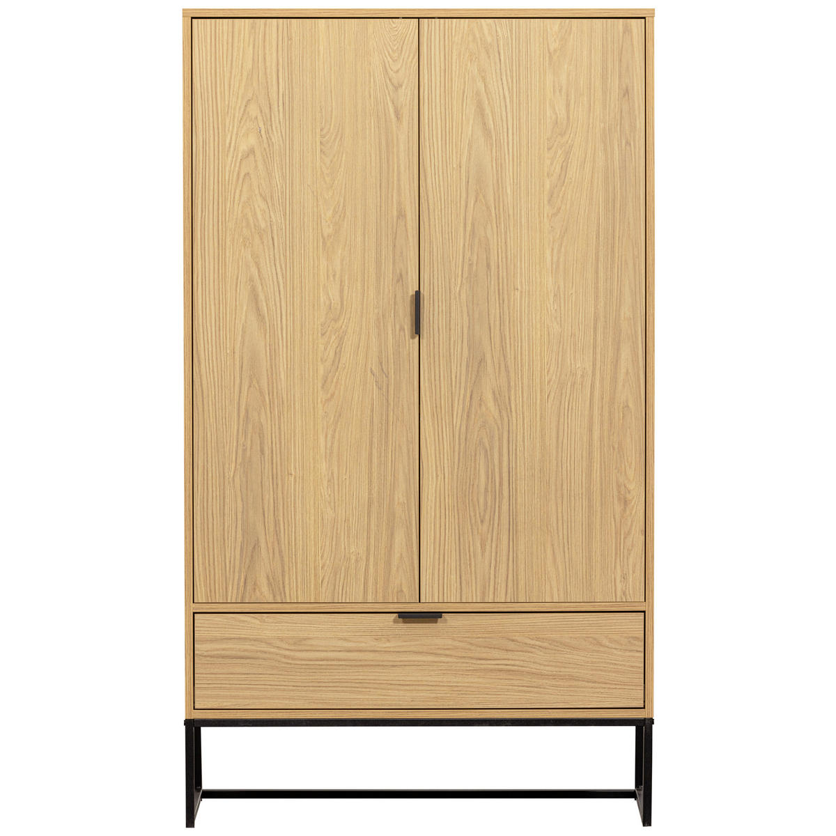 MEHRZWECKSCHRANK 85/149/36 cm  in Eichefarben  - Eichefarben/Schwarz, Design, Holz/Metall (85/149/36cm) - Livetastic