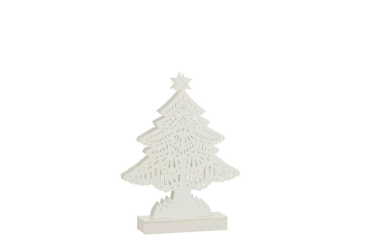 DEKOBAUM  - Weiß, Basics, Holzwerkstoff (25/6/33cm) - X-Mas
