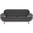 DREISITZER-SOFA in Textil Grau, Schwarz - Chromfarben/Schwarz, Design, Textil/Metall (208/85/87cm) - Ti`me DREISITZER-SOFA in Textil Grau, Schwarz - Chromfarben/Schwarz, Design, Textil/Metall (208/85/87cm) - Ti`me
