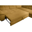 ECKSOFA in Flachgewebe Currygelb  242/313 cm  - Currygelb/Schwarz, Design, Textil/Metall (242/313cm) - Xora