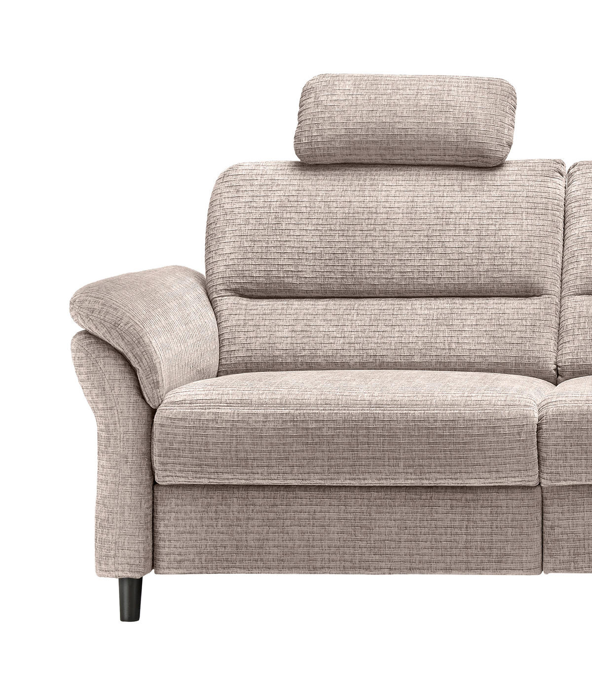 ECKSOFA in Mikrofaser Beige  - Beige/Schwarz, Modern, Holz/Textil (266/190cm) - Livetastic
