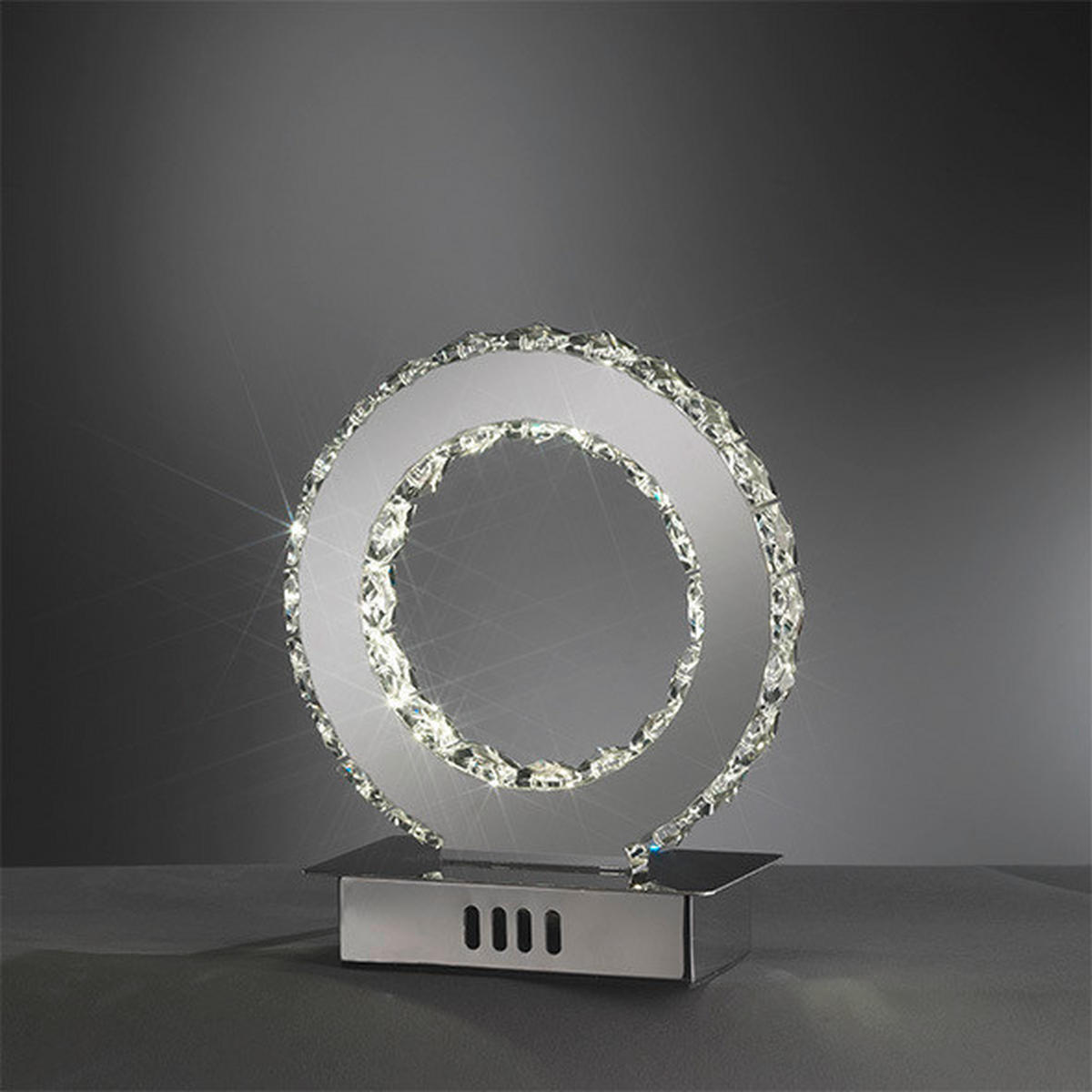 LED-TISCHLEUCHTE 20/15/22 cm   - Chromfarben, Design, Metall (20/15/22cm)