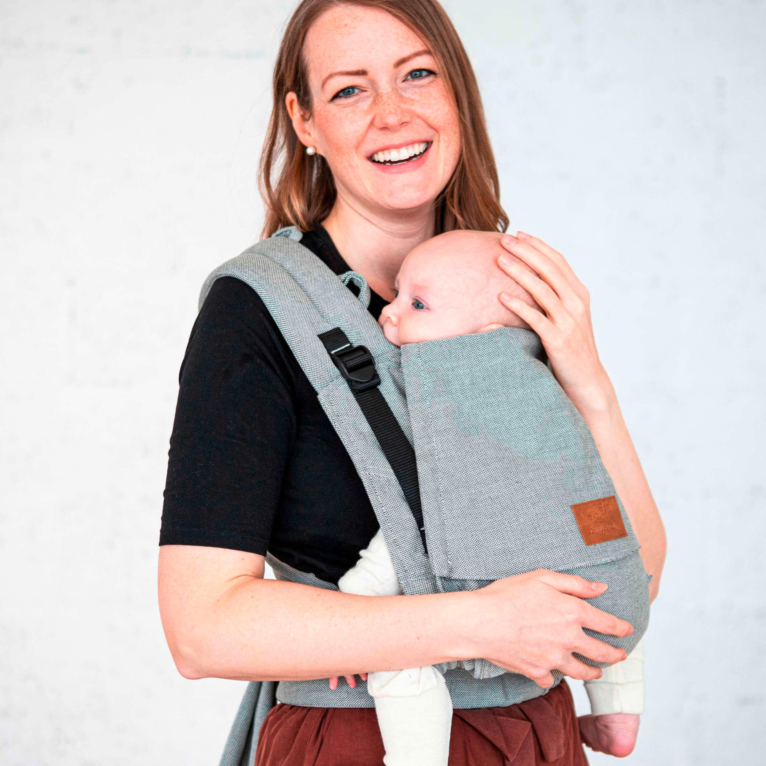 SCHMUSEWOLKE BABYTRAGE  - Grau, Basics, Textil - SCHMUSEWOLKE