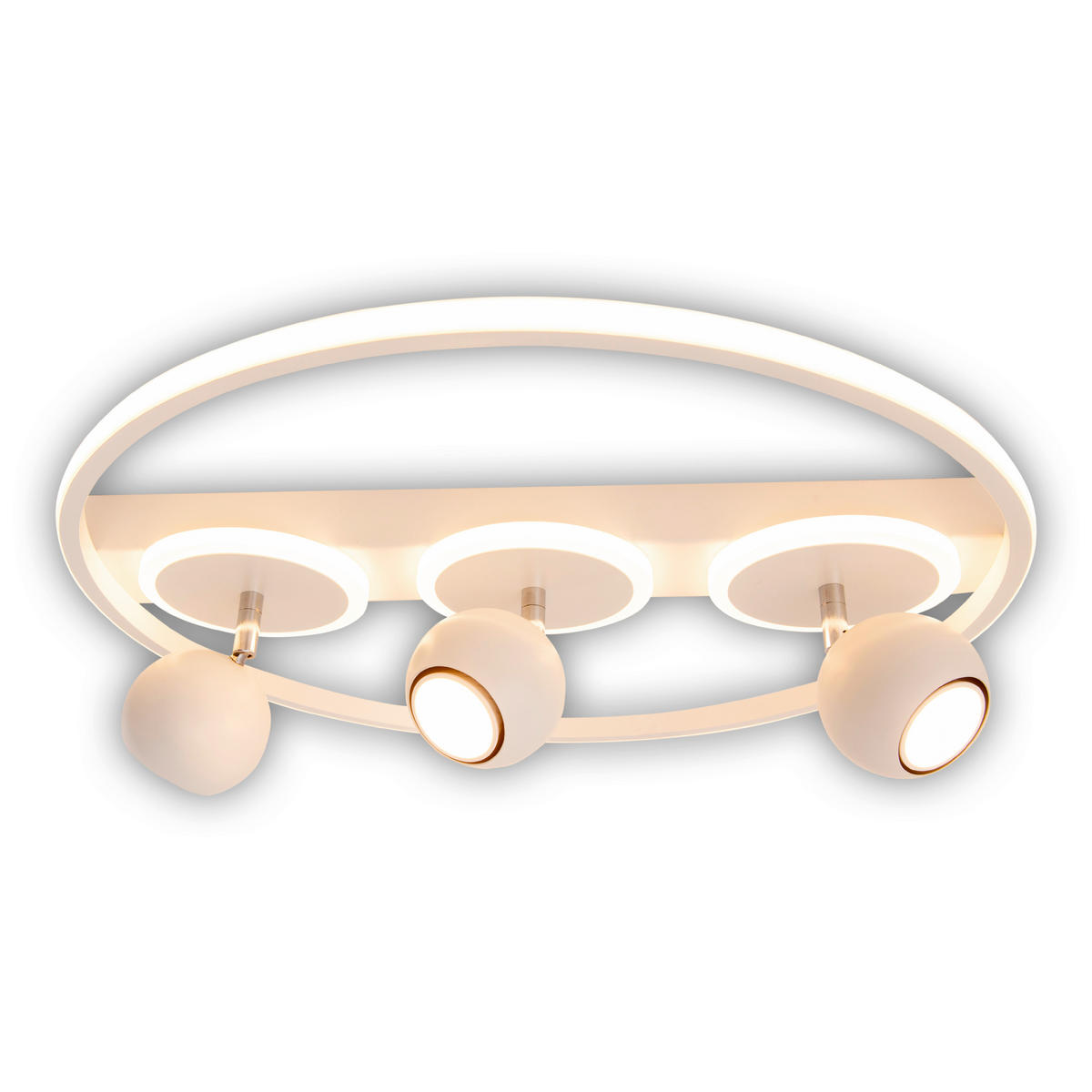 DECKENLEUCHTE  50/15,5 cm    - Weiß, Design, Kunststoff/Metall (50/15,5cm) - Näve