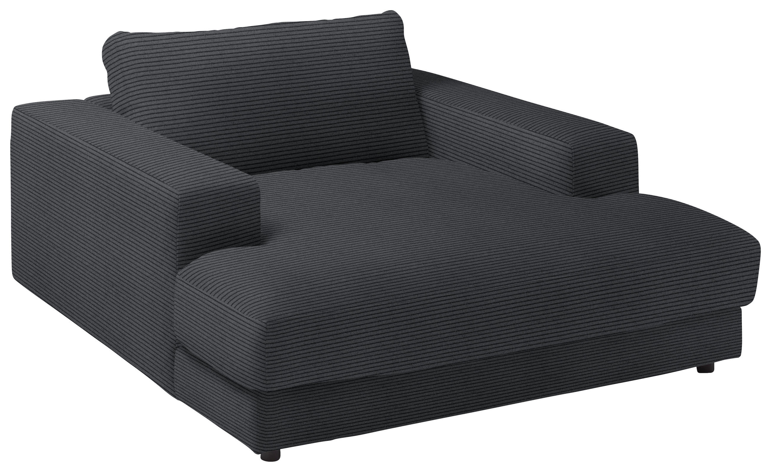 XXL-SESSEL in Feincord Anthrazit  - Anthrazit/Schwarz, Design, Kunststoff/Textil (150/86/170cm) - Lomoco