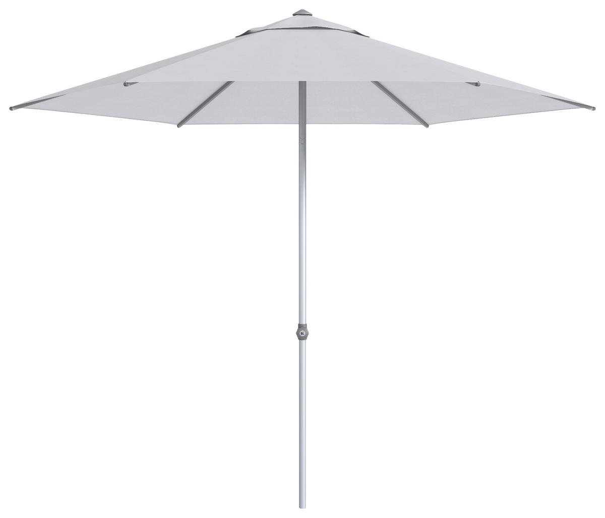 SONNENSCHIRM 300 cm Hellgrau  - Silberfarben/Hellgrau, Basics, Textil/Metall (300cm) - Kettler