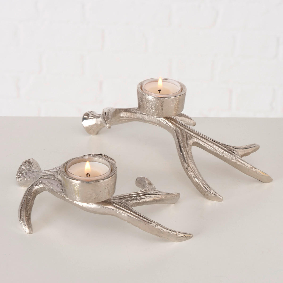 TEELICHTHALTER - Silberfarben, Basics, Metall (21/10/8cm)