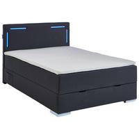 BOXSPRINGOVÁ POSTEĽ, 120/200 cm antracitová - antracitová/strieborná, Design, textil/plast (120/200cm) - Xora
