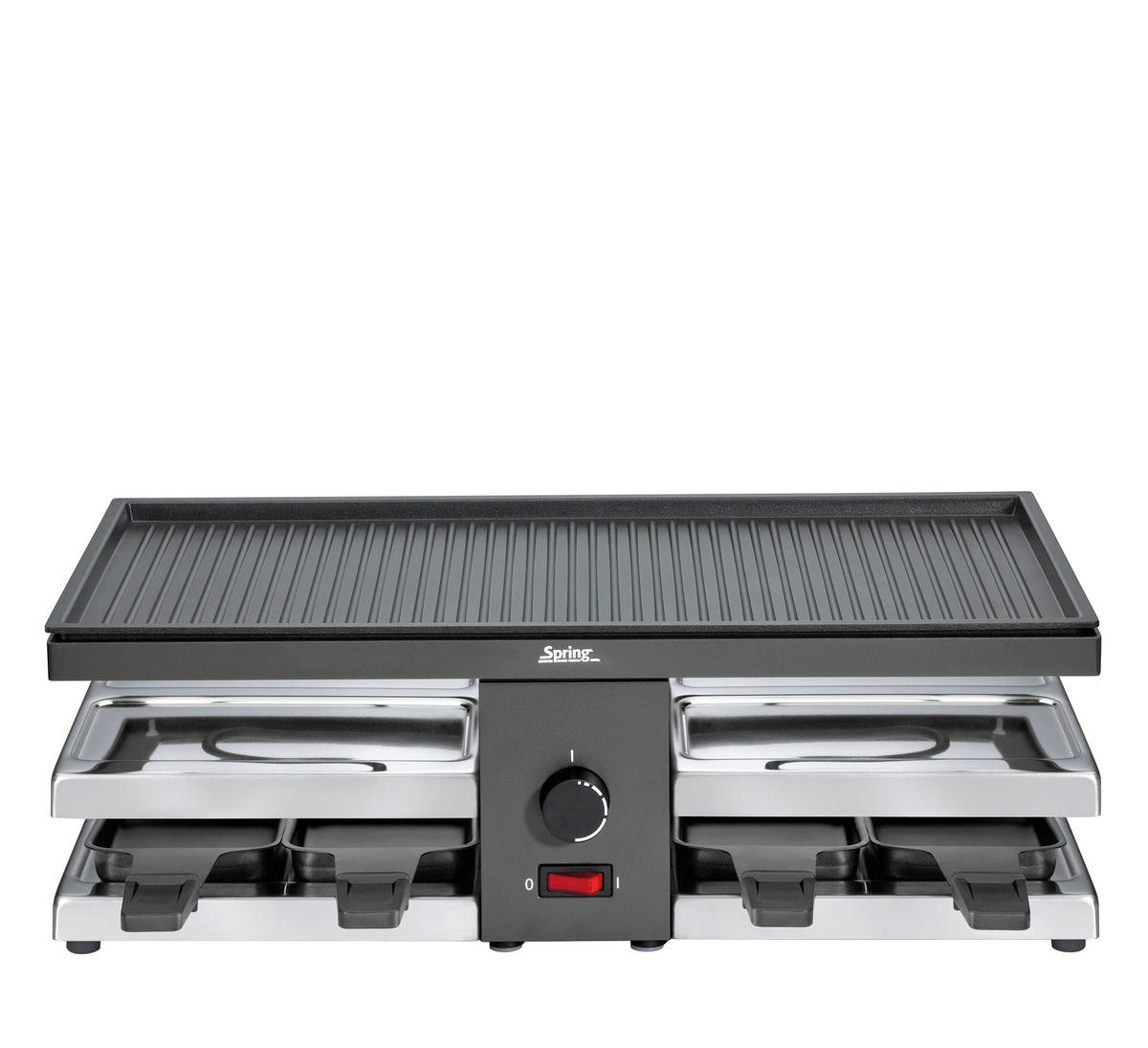 RACLETTE-GRILL Raclette8 FUN  - Schwarz, Basics, Metall (47/24/15,5cm) - Spring