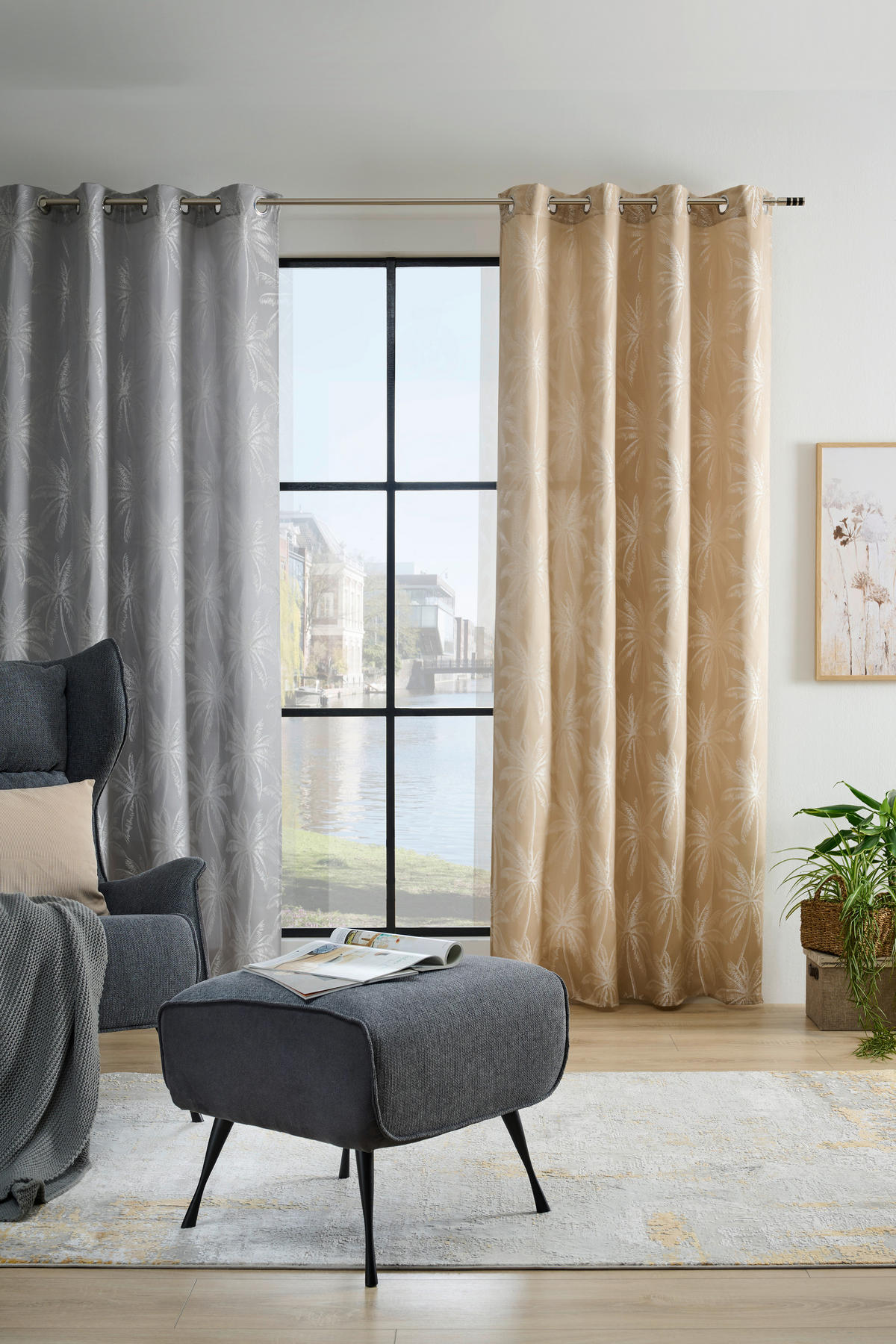 ÖSENVORHANG blickdicht  - Beige, KONVENTIONELL, Textil (140/245cm) - Esposa